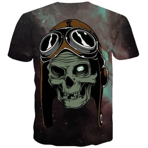 Skull T shirts Men Military T-shirts 3d Galaxy Tshirt Printed Hip Hop T shirts Funny Punk Rock Tshirts Novelty Short Sleeve