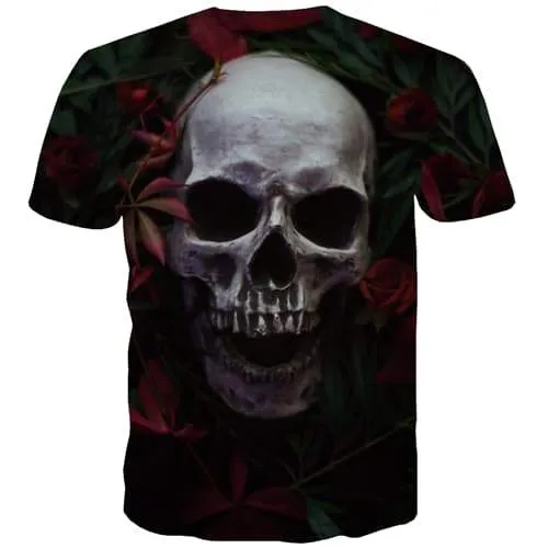 Skull T shirts Men Terror T shirts Funny Hip Hop T-shirts 3d Street T-shirts Graphic Rock Tshirt Printed Short Sleeve Hip hop