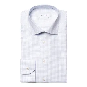 Slim Fit Light Purple Checked Dress Shirt