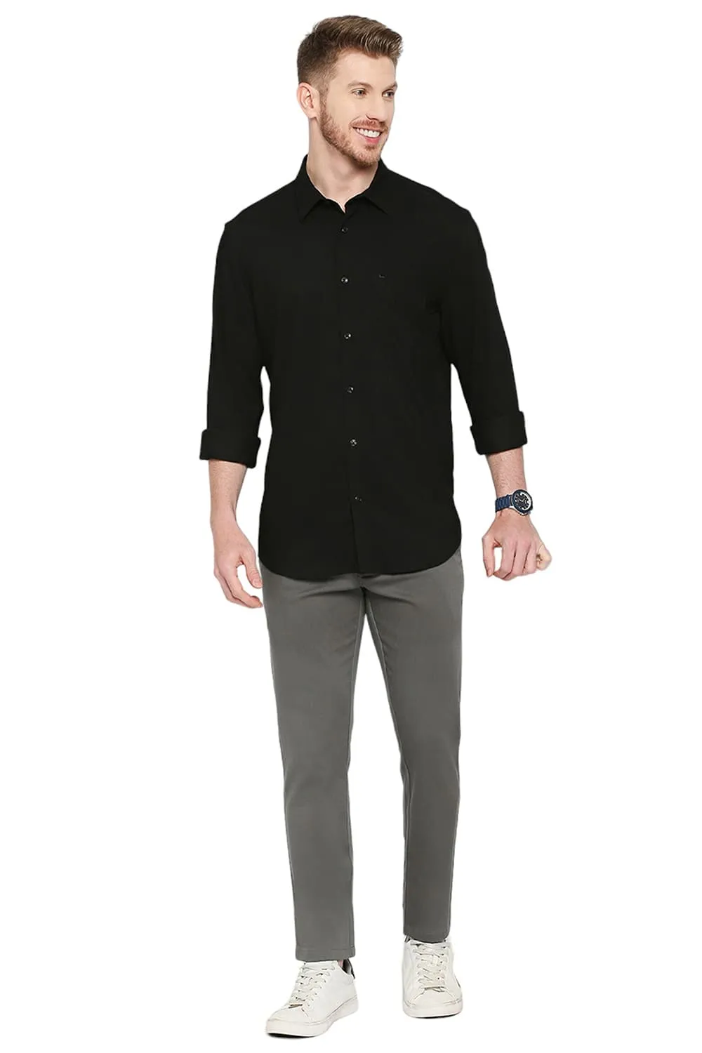 Slim Fit Tencel Polyester Stretch Dobby Shirt