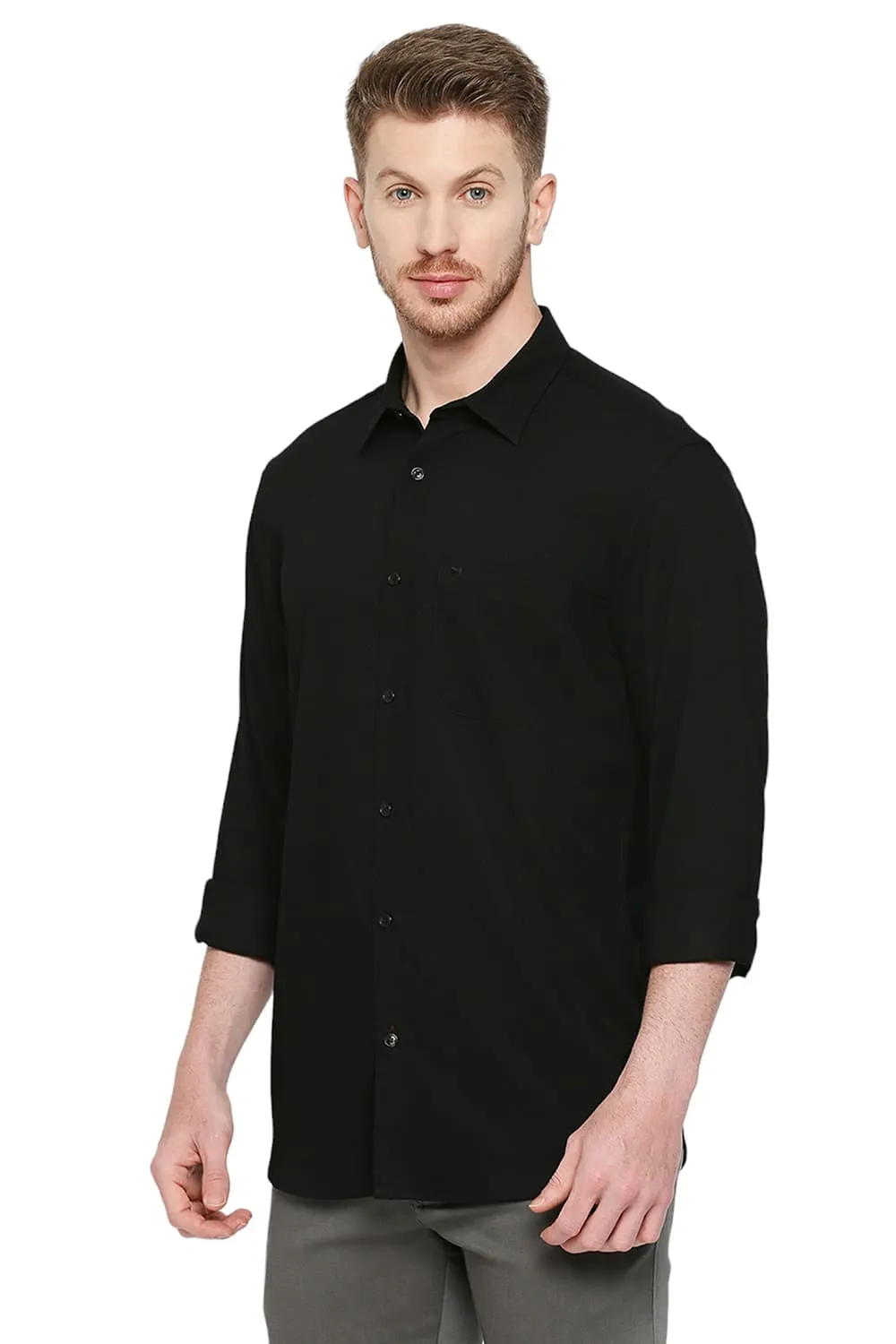 Slim Fit Tencel Polyester Stretch Dobby Shirt