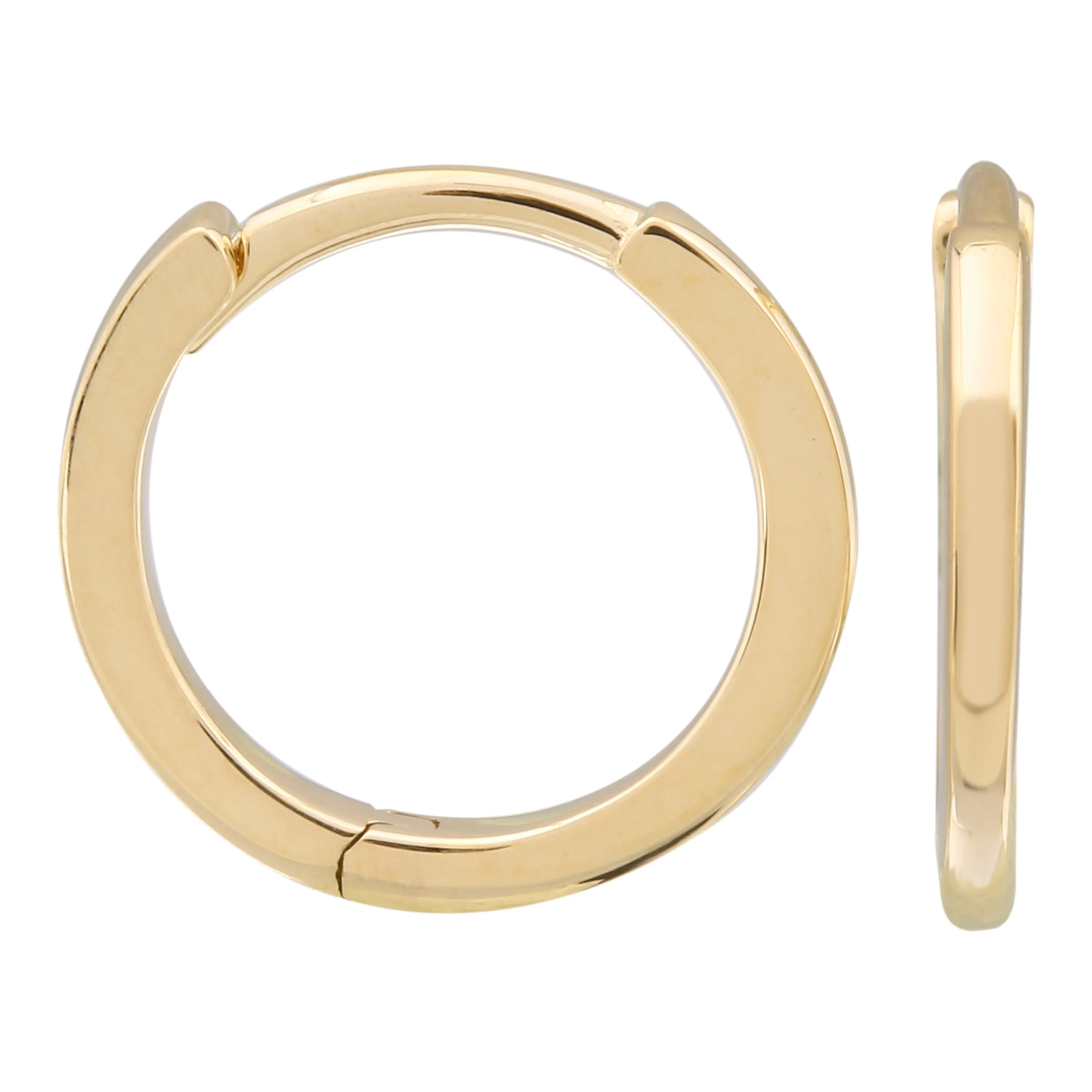 Smooth Gold Hoops 11mm