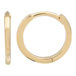 Smooth Gold Hoops 11mm