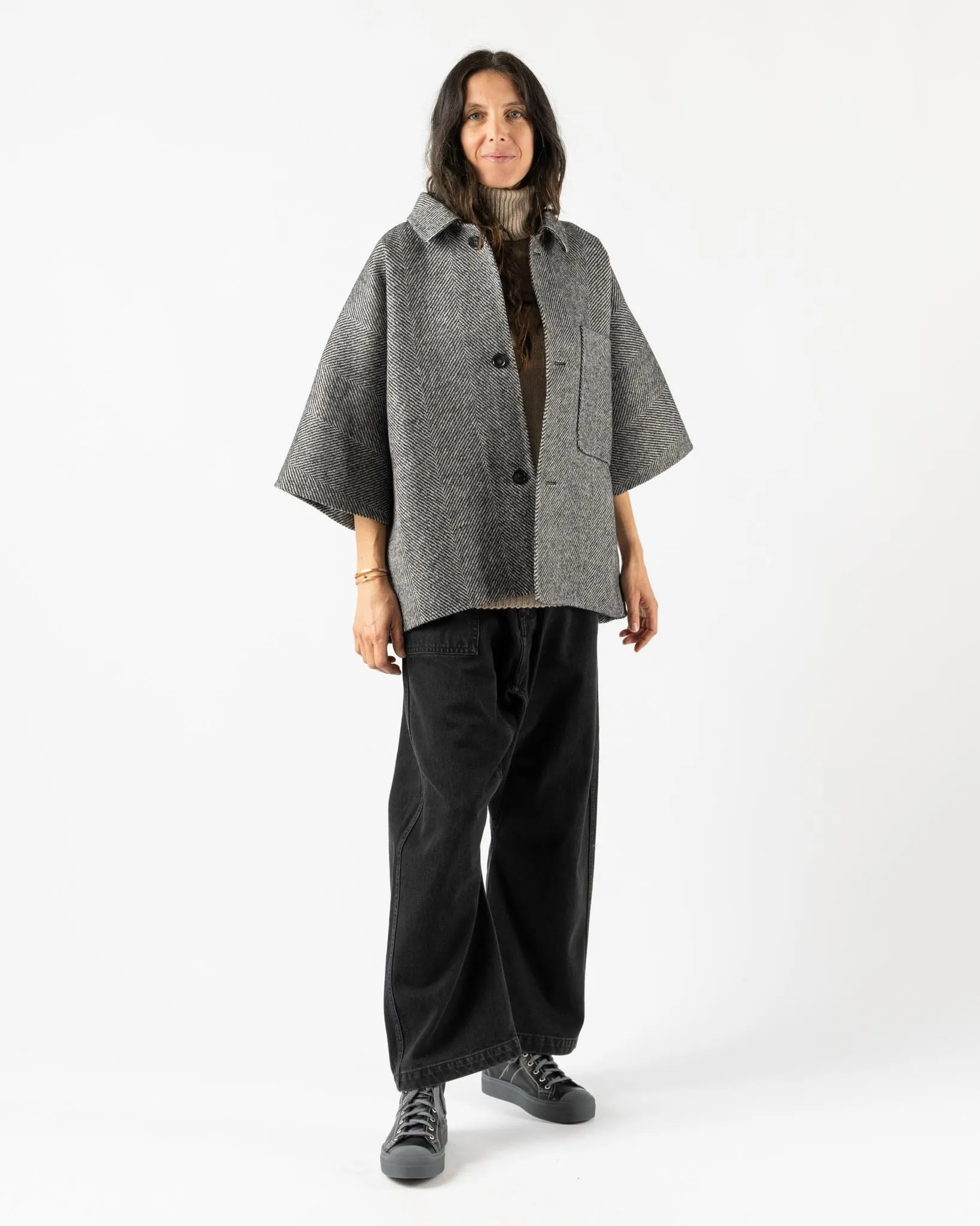 Sofie D'Hoore Cara Jacket in Woven Charcoal