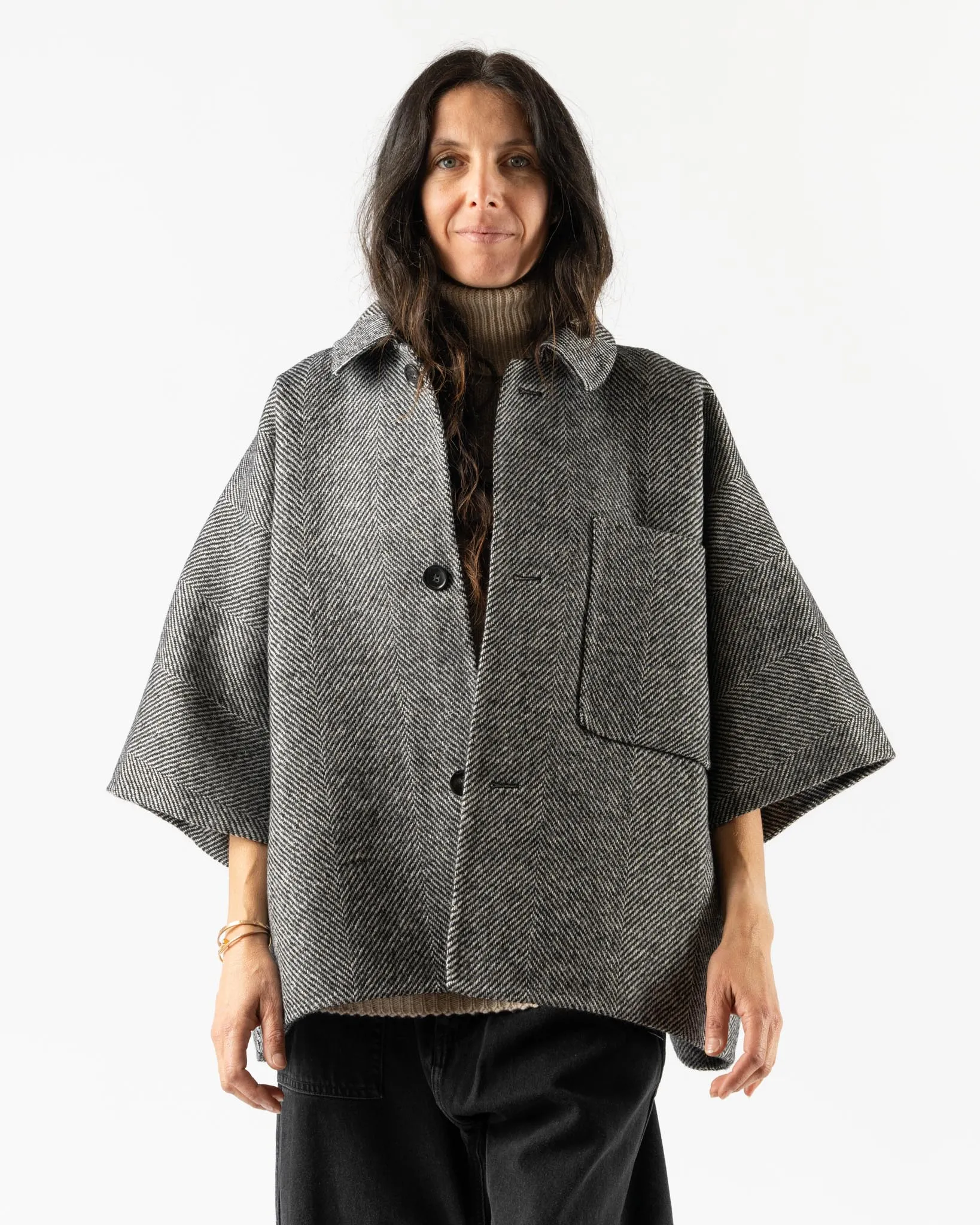 Sofie D'Hoore Cara Jacket in Woven Charcoal