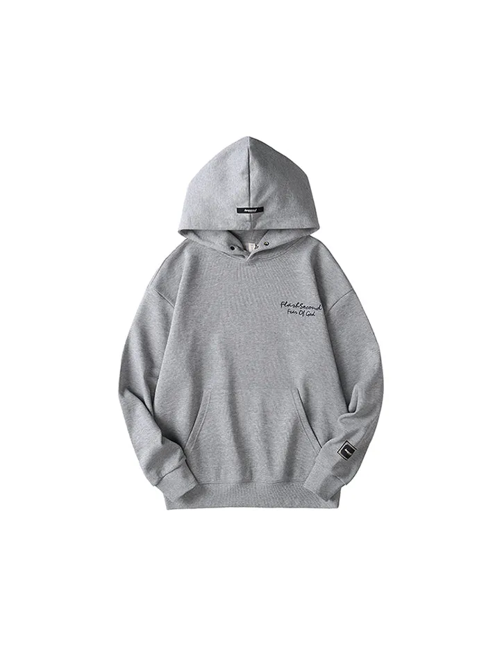 Solid Color Muff Pocket High Quality Hoodies With Letters Embroidery - Men'S Hoodies