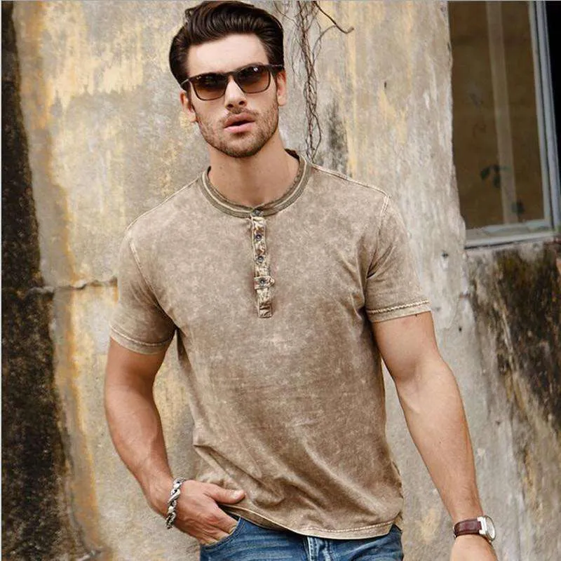 Solid Neutral Men's Top