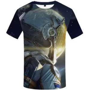 Space Galaxy T shirts Men Astronaut Shirt Print Metal Tshirt Printed Cosplay T shirts Funny Short Sleeve T shirts Men/women