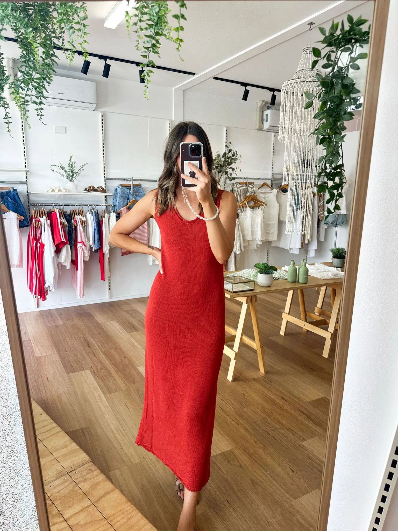 Sundancer Knit Dress Brick