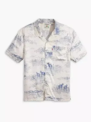 SUNSET CAMP SHIRT | WESTERN TOILE VINTAGE INDIGO X-BLUE