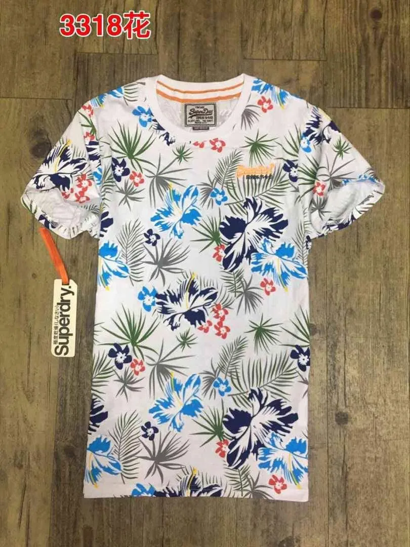 Super Dry Over Print Hawaiian Floral T-shirt White