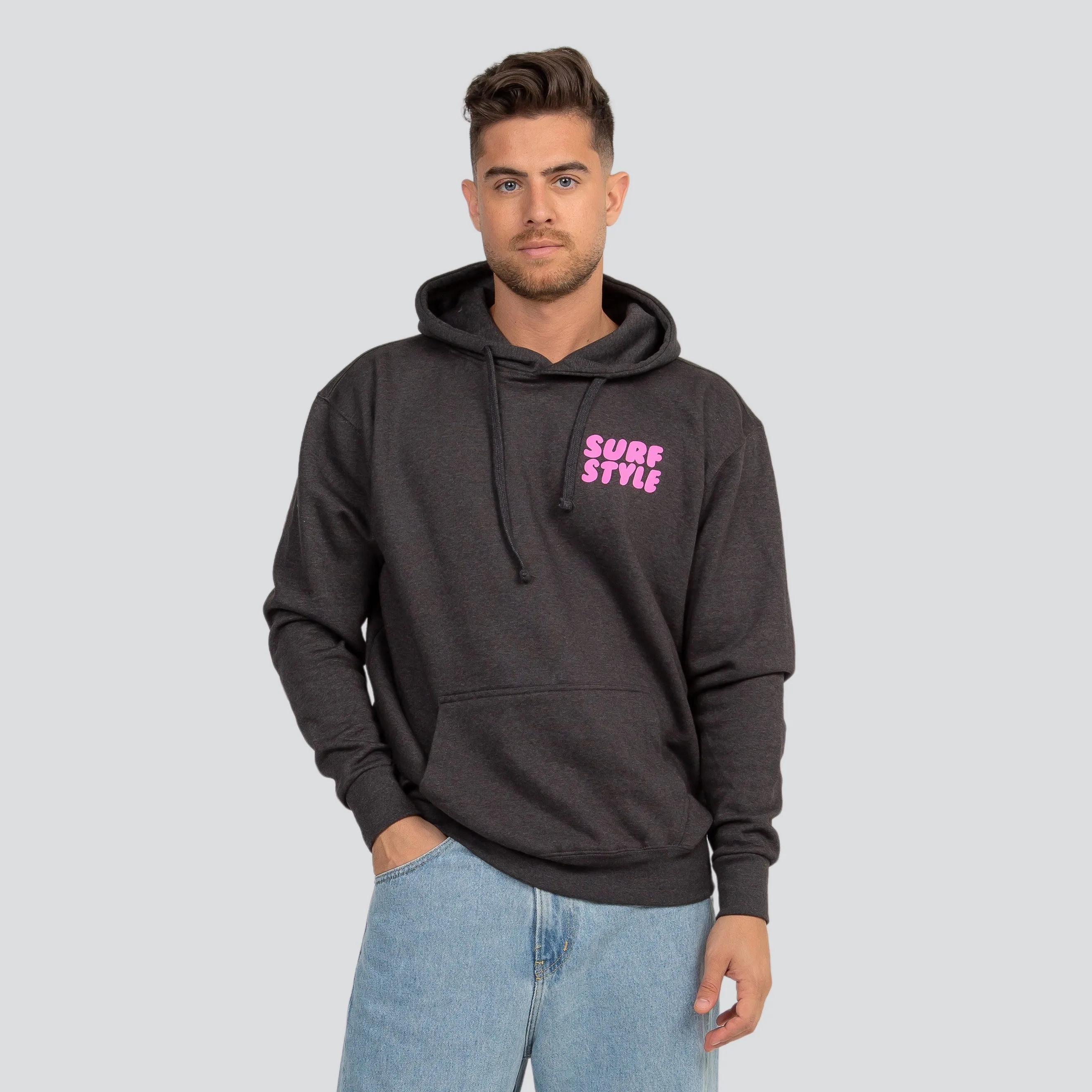 Surf Style Puff Fleece Pullover Hoodie