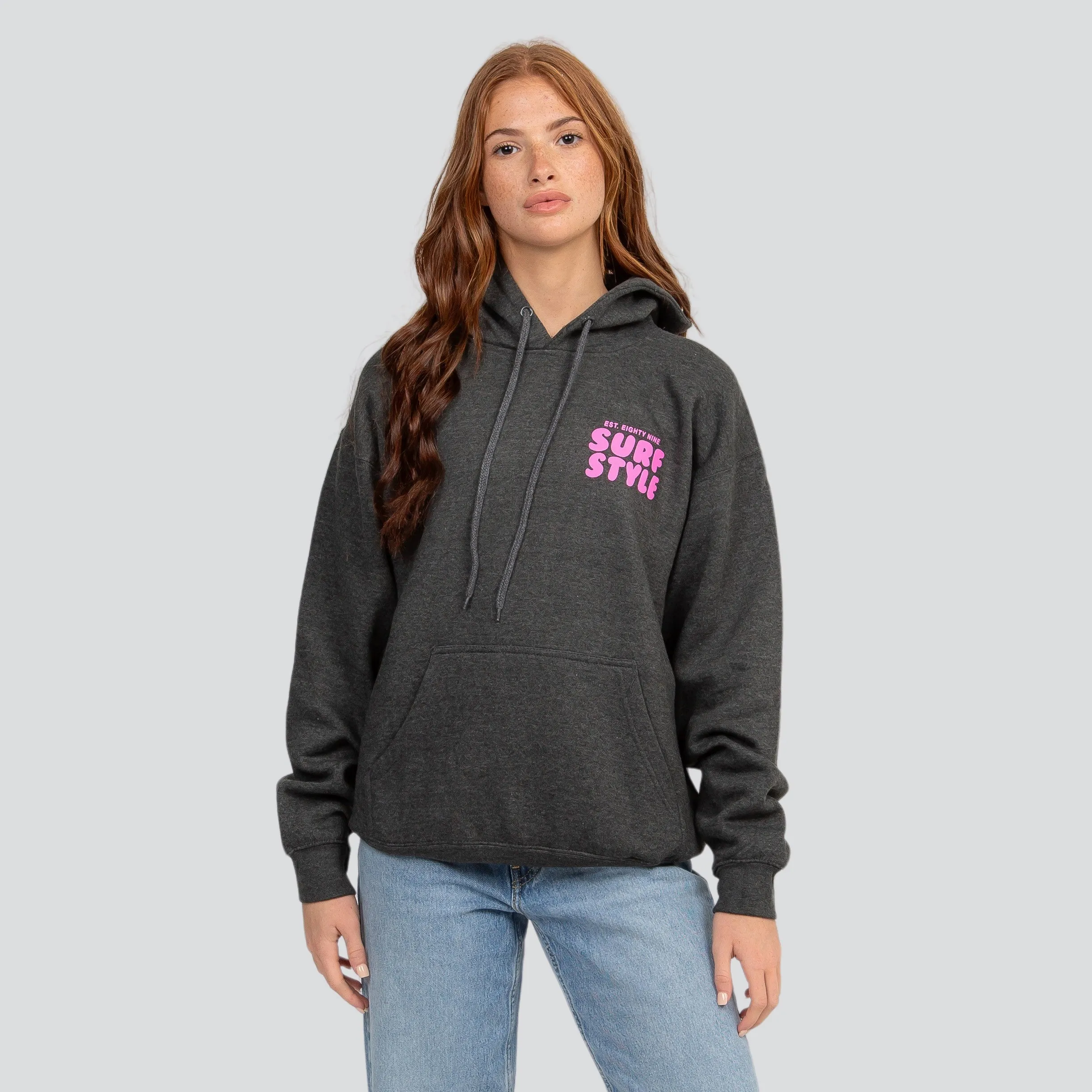 Surf Style Puff Fleece Pullover Hoodie