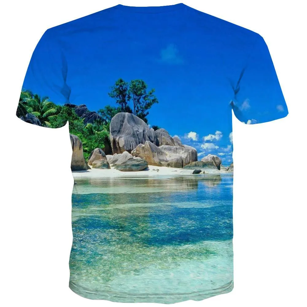 surf T-shirt Men The sea T shirts Funny sport Tshirts Cool Cool T-shirts Graphic