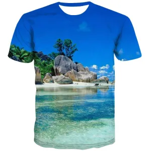 surf T-shirt Men The sea T shirts Funny sport Tshirts Cool Cool T-shirts Graphic