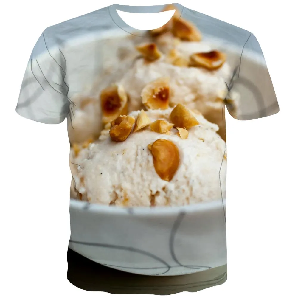 Sweet T-shirt Men Gourmet Shirt Print Icecream Tshirts Cool Colourful Tshirt Printed