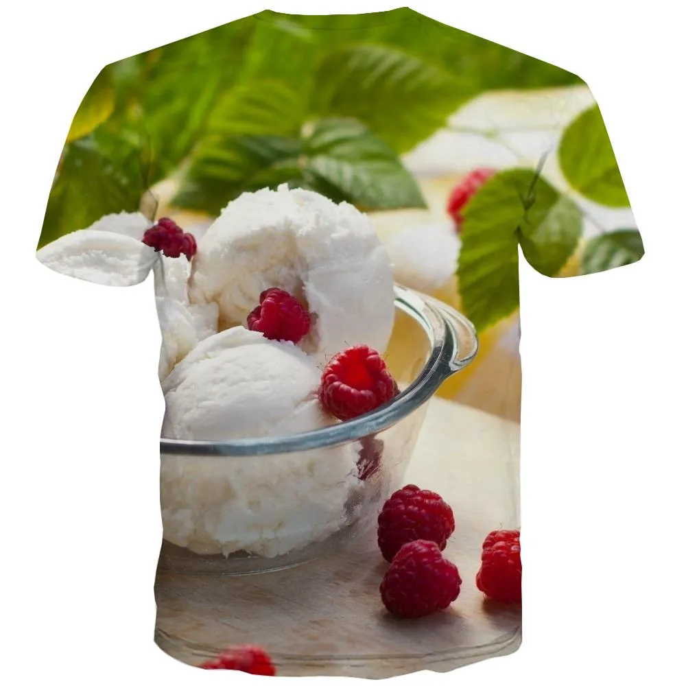 Sweet T-shirt Men Gourmet T-shirts Graphic Icecream Tshirts Cool Colourful T shirts Funny