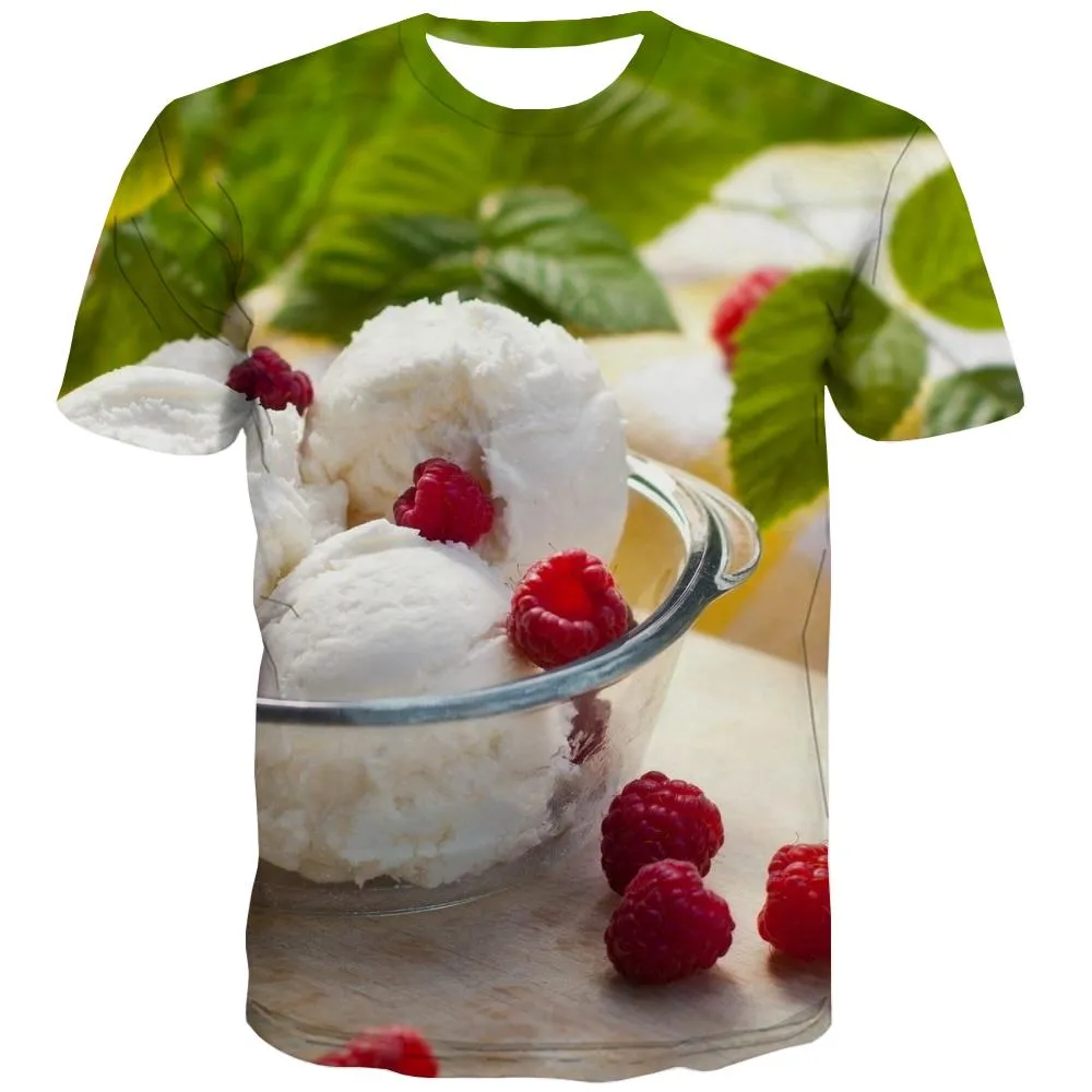 Sweet T-shirt Men Gourmet T-shirts Graphic Icecream Tshirts Cool Colourful T shirts Funny