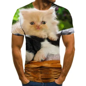 t shirt animaldocile pets clothingart costume cat and dog men Cool