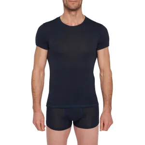 T-Shirt Col rond en Tencel Stretch MARINE 6004