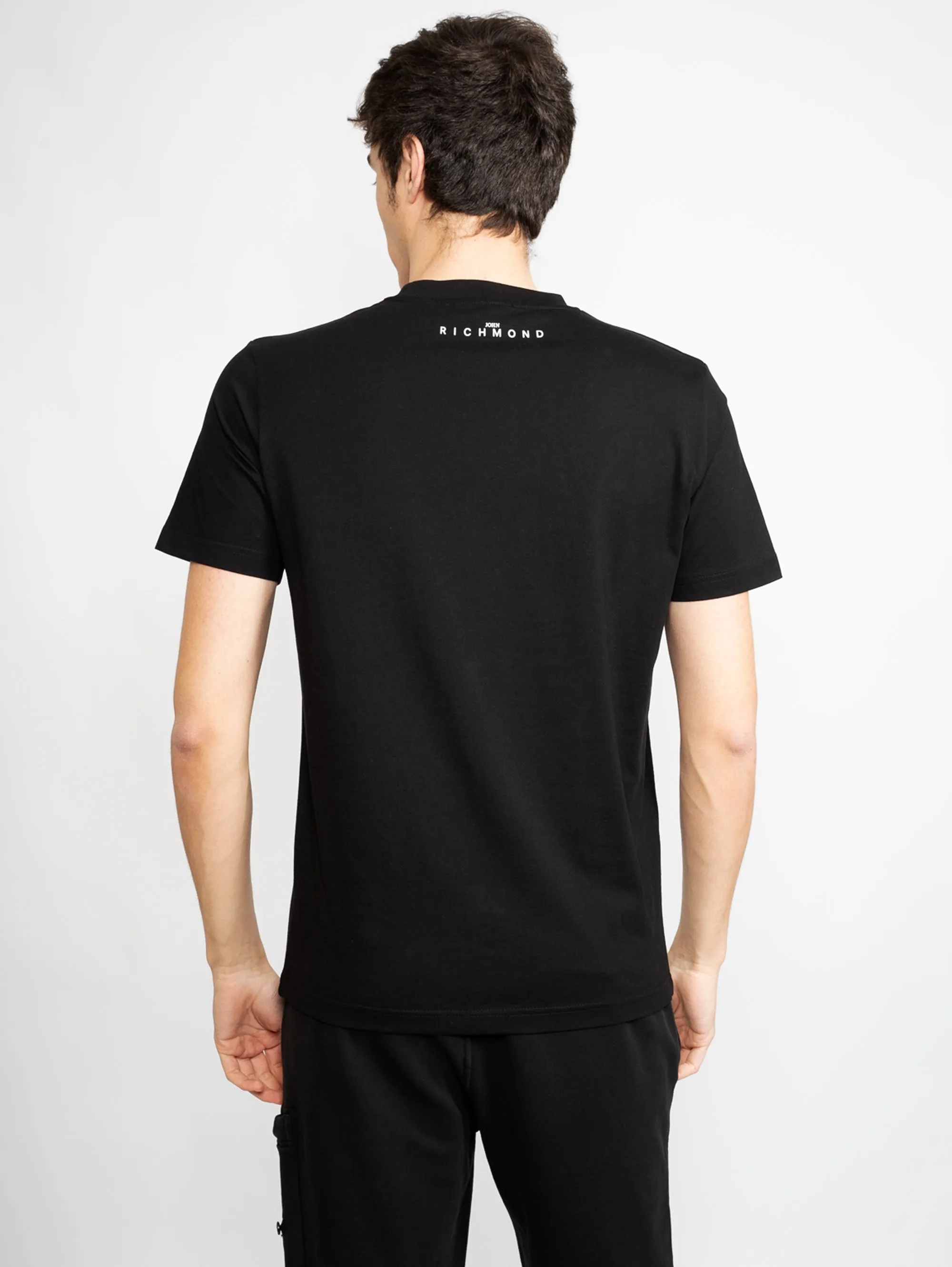 T-shirt con Logo Frontale Nero