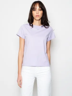 T-shirt con Micro Logo Viola