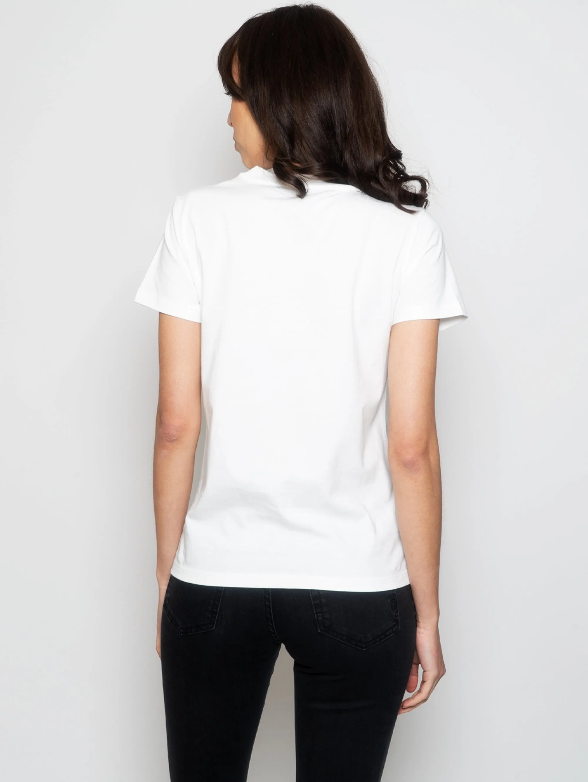 T-shirt con Stampa Logo Stella Bianco