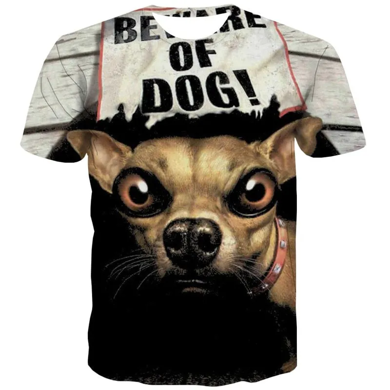 t shirt dog Puppy Cute animal Casual Cool men outfits big Smart dogs