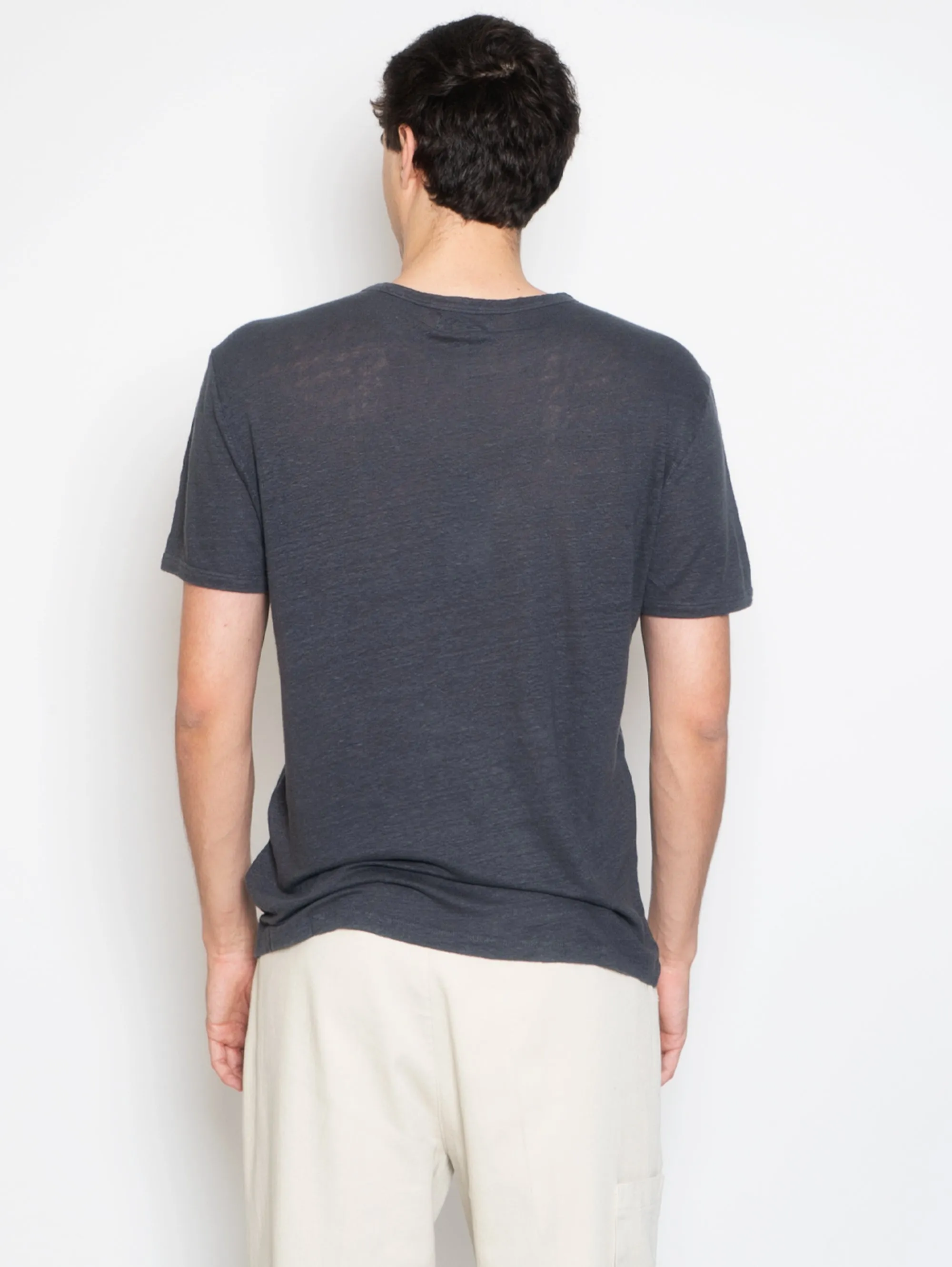 T-shirt in Lino Grigio