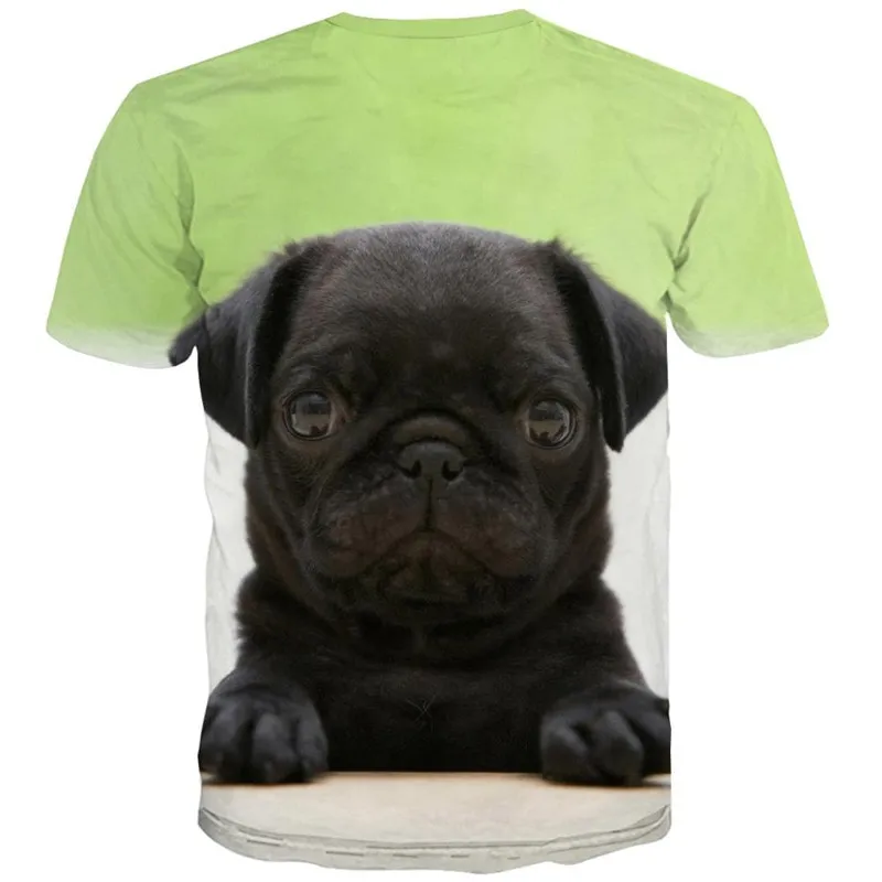 t shirts dog top tee Puppy Cute animal male art costume big Smart dogs Casual