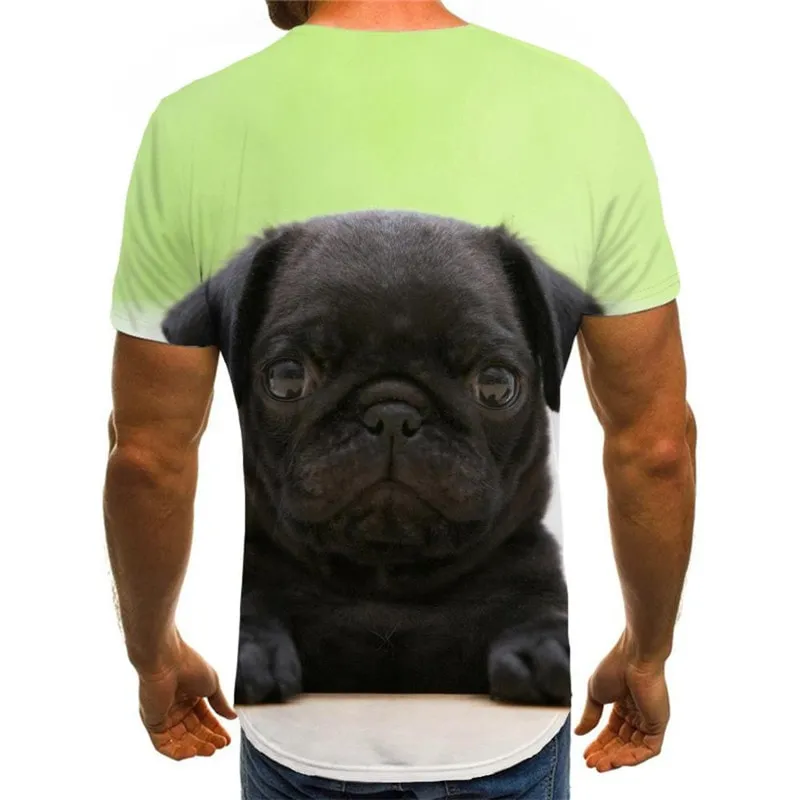 t shirts dog top tee Puppy Cute animal male art costume big Smart dogs Casual