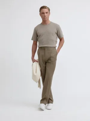 Taupe Merino Wool Cashmere T-shirt