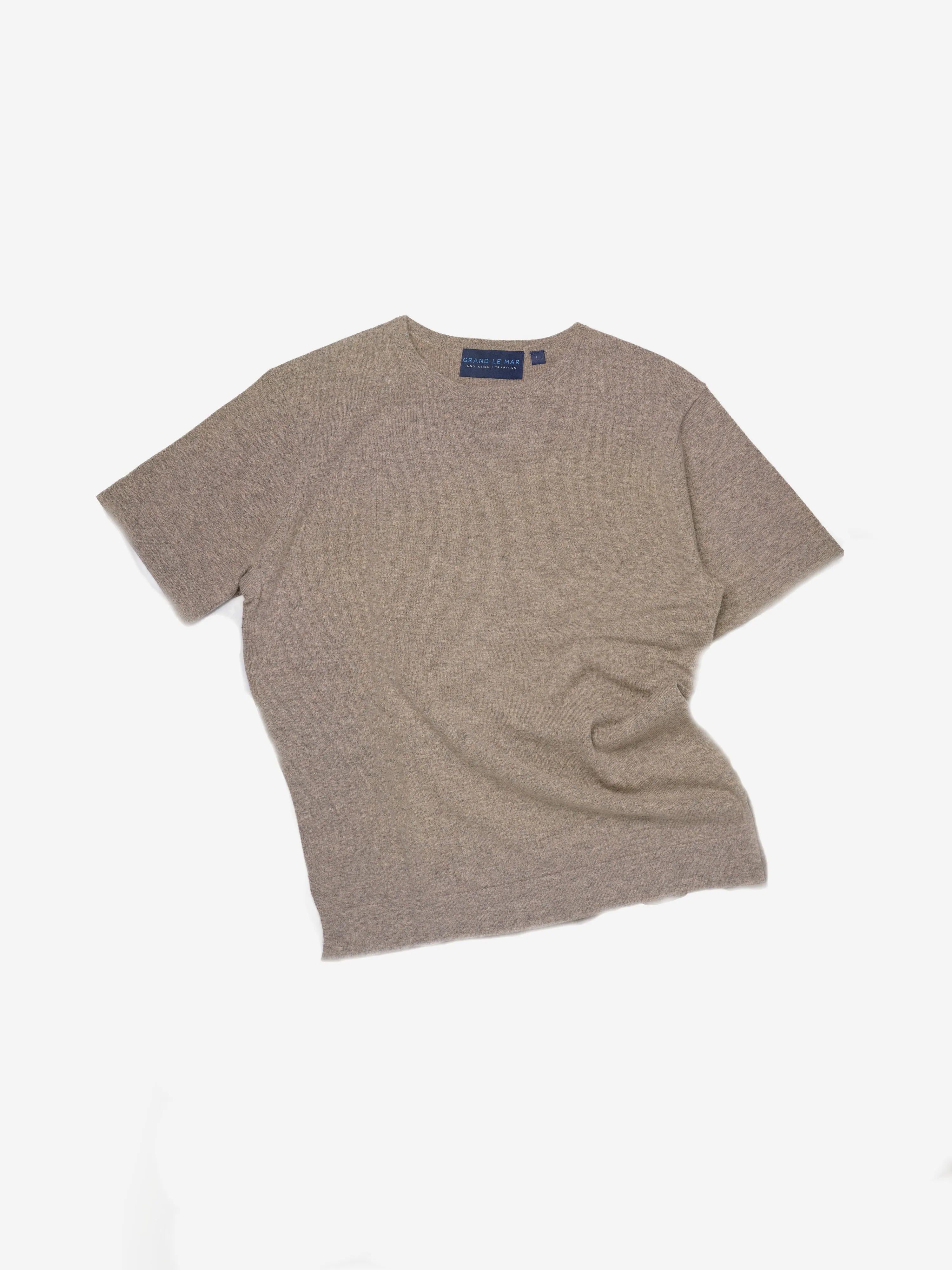 Taupe Merino Wool Cashmere T-shirt