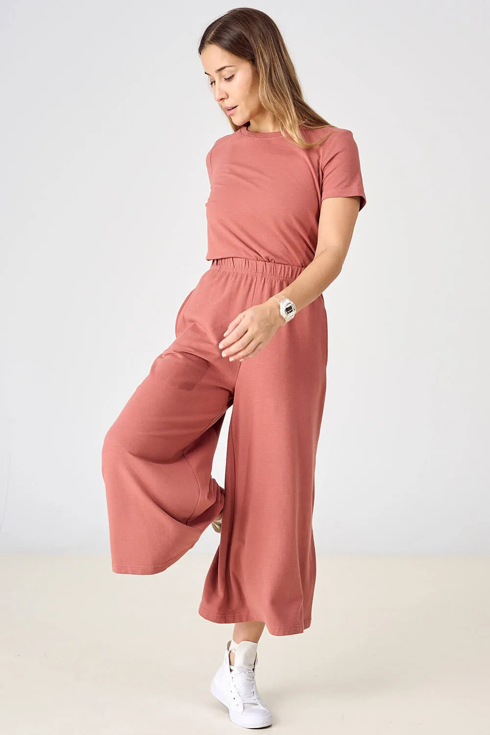 Tencel Cropped Capri Gaucho Pants