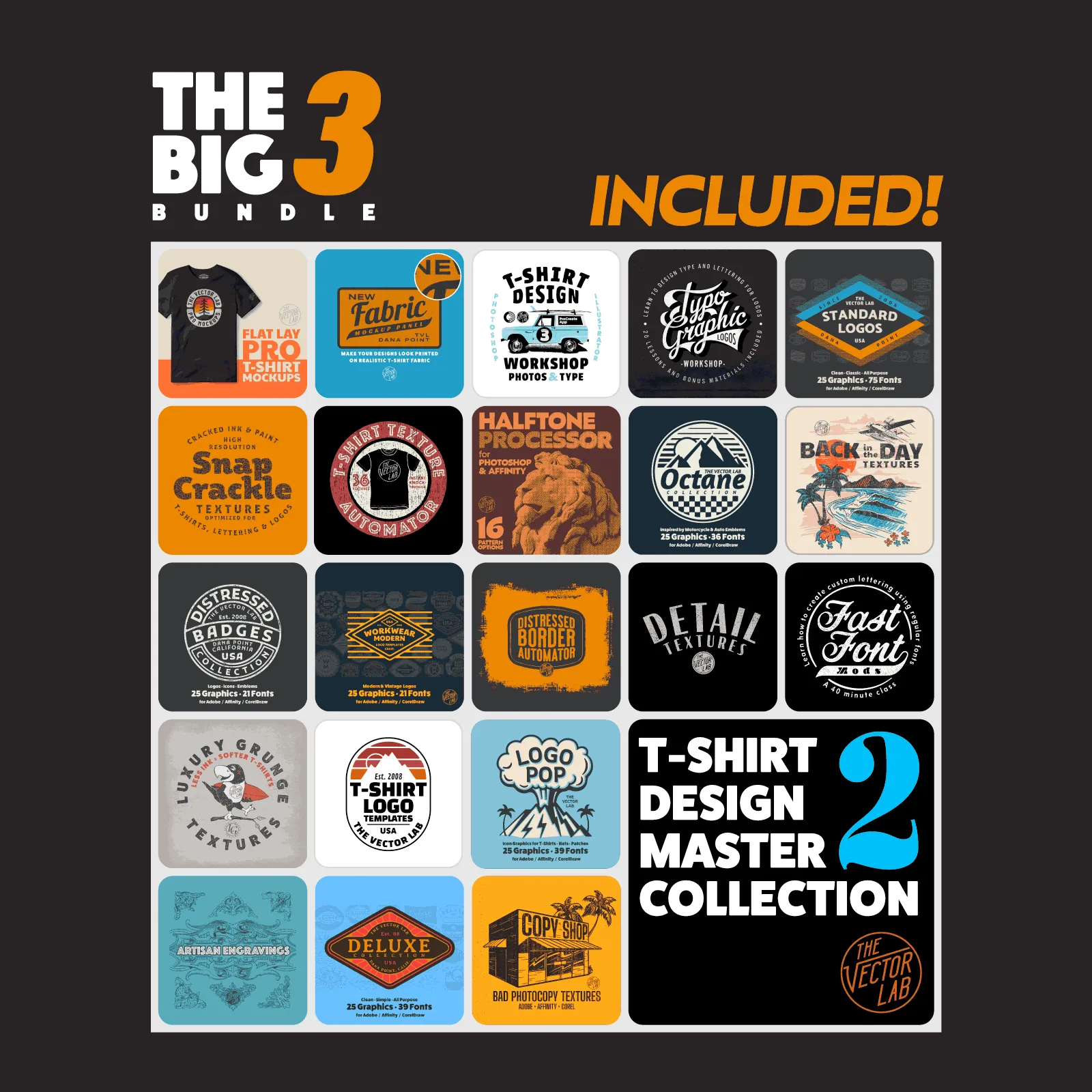 The Big 3 T-Shirt Design Bundle