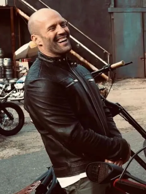 The Expendables 4 2023 Jason Statham Black Quilted Leather Jacket