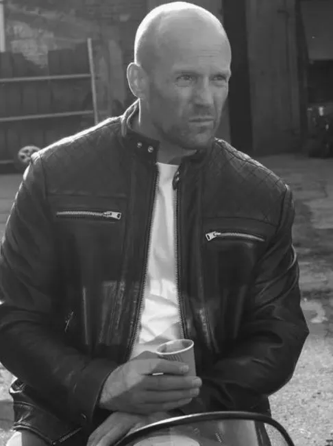 The Expendables 4 2023 Jason Statham Black Quilted Leather Jacket