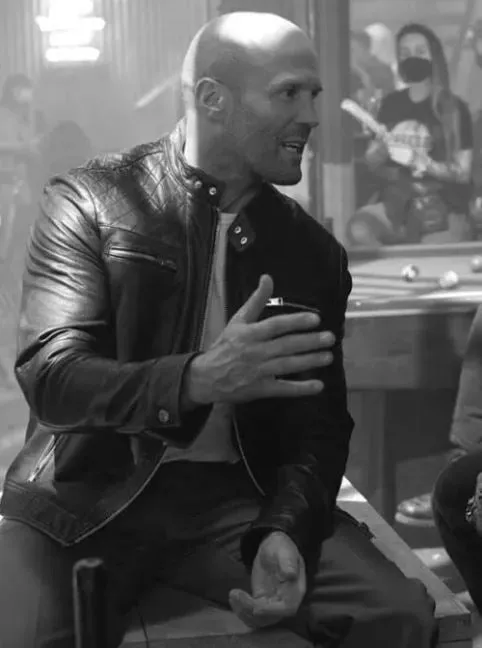 The Expendables 4 2023 Jason Statham Black Quilted Leather Jacket