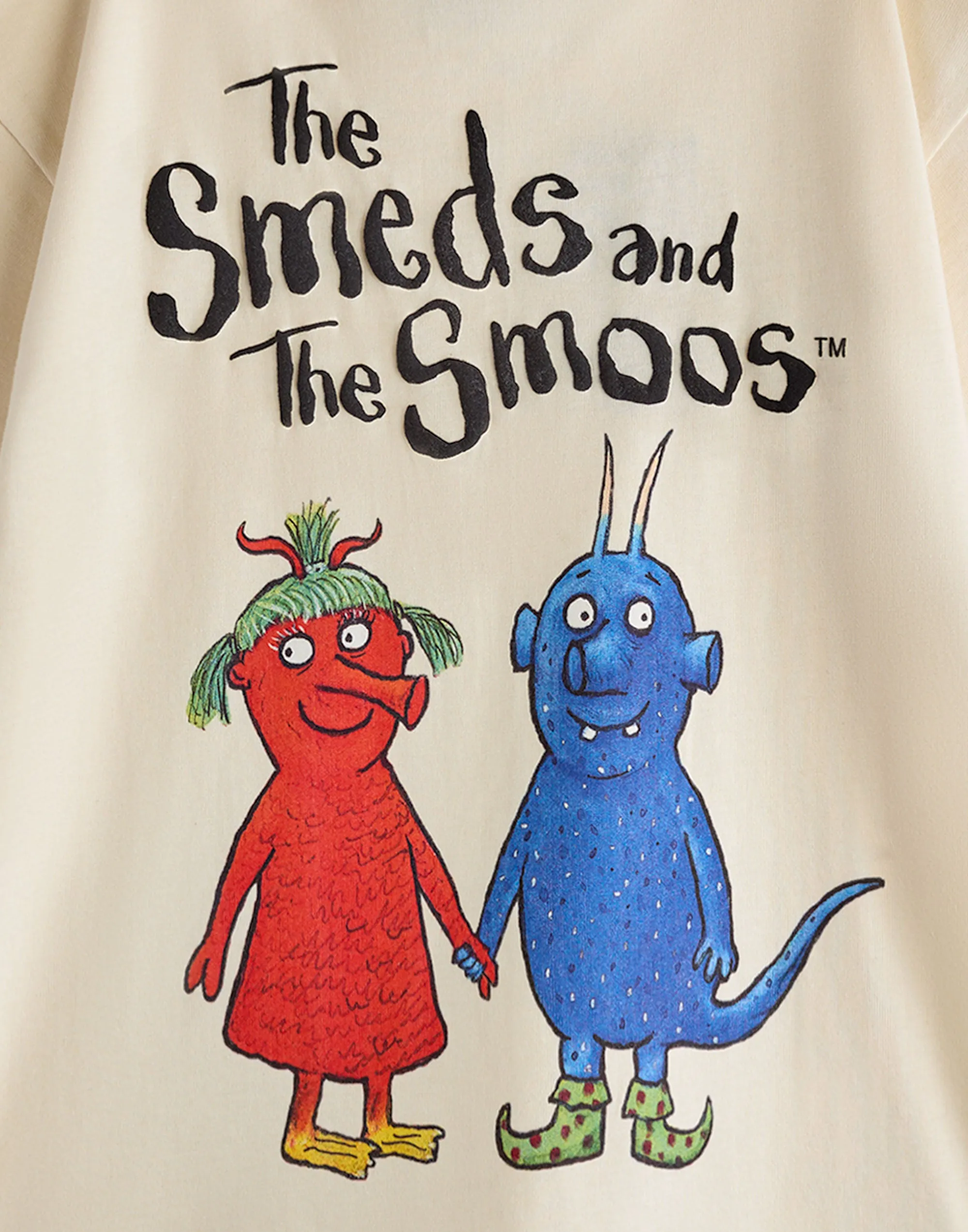 The Smeds and the Smoos Multi Character Unisex Kids Beige Short Sleeved T-Shirt