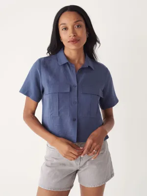 The Utility Boxy Shirt in Twilight Blue