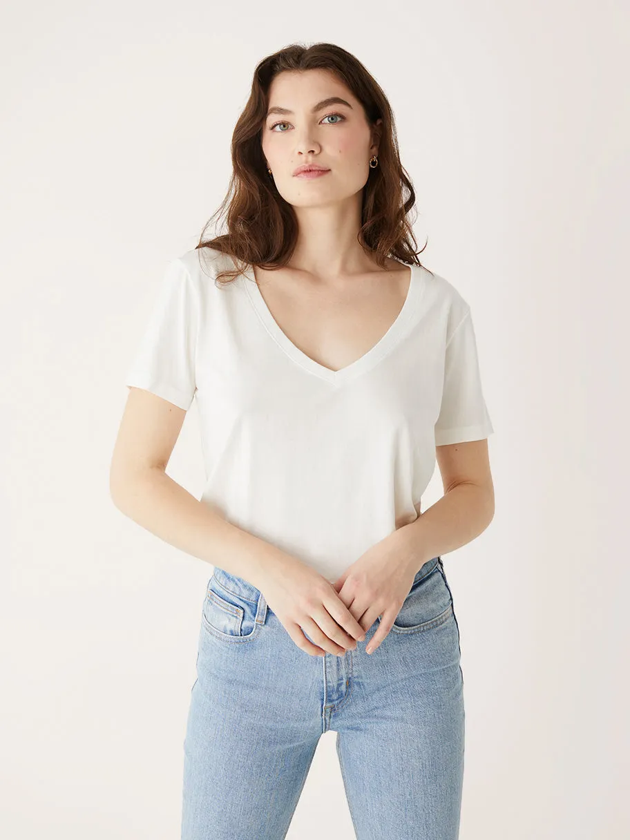 The V-Neck Relaxed T-Shirt in Bright White