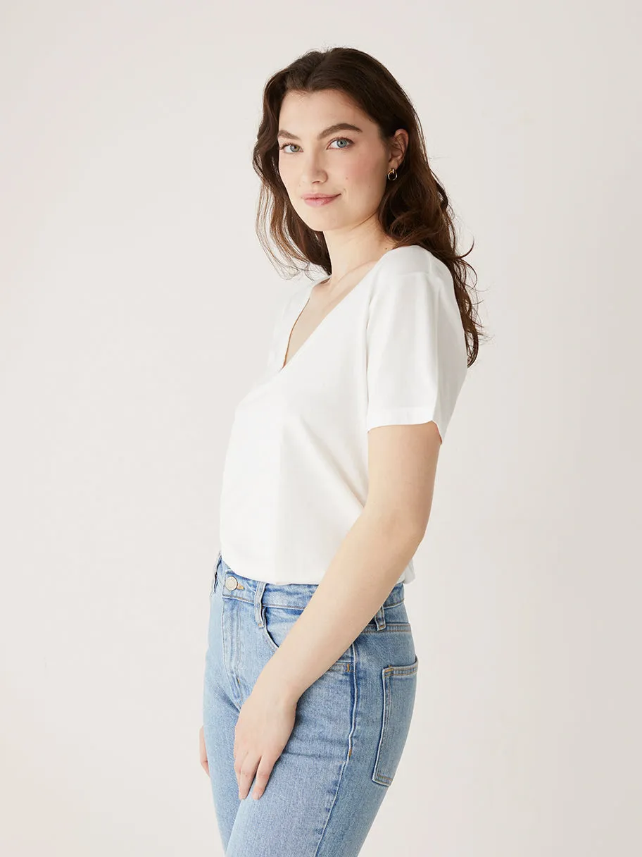 The V-Neck Relaxed T-Shirt in Bright White