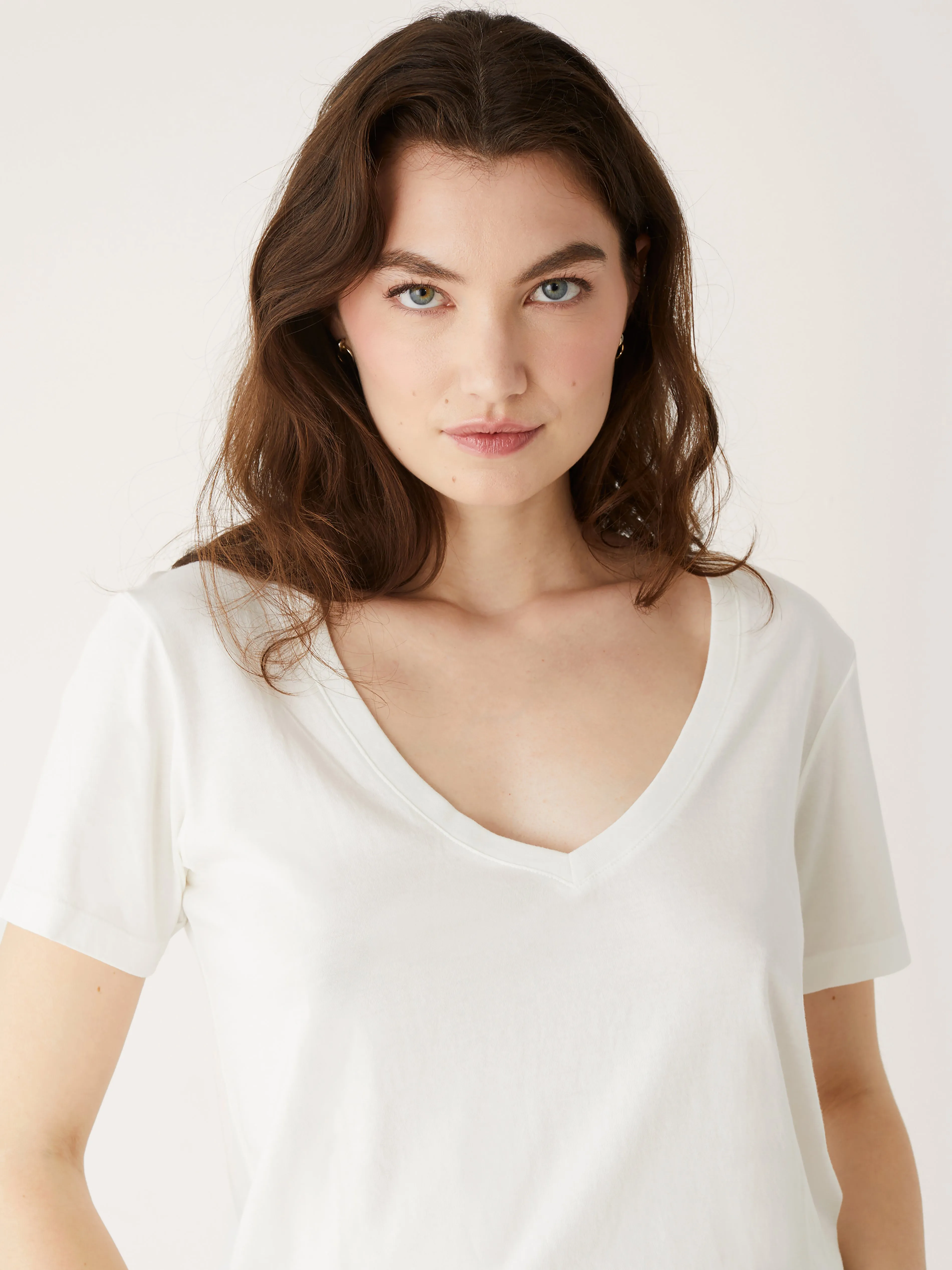 The V-Neck Relaxed T-Shirt in Bright White