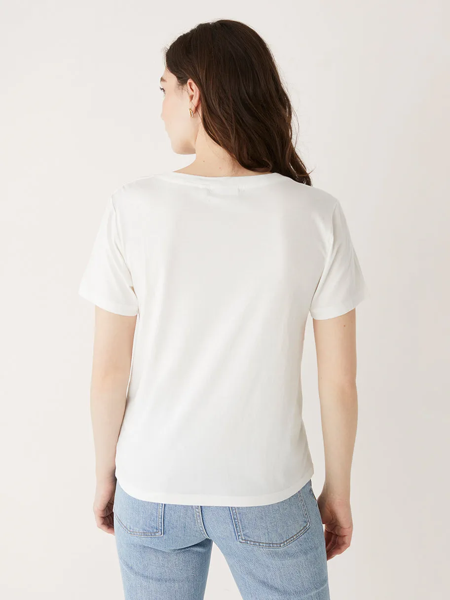 The V-Neck Relaxed T-Shirt in Bright White