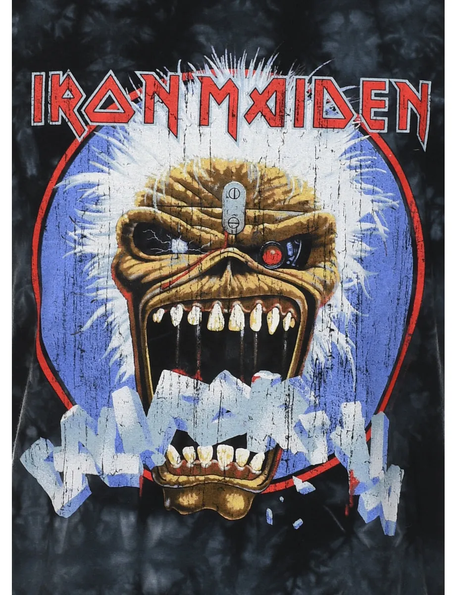 Tie Dye Design Iron Maiden Band T-shirt - M