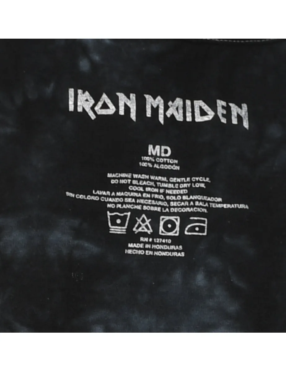 Tie Dye Design Iron Maiden Band T-shirt - M