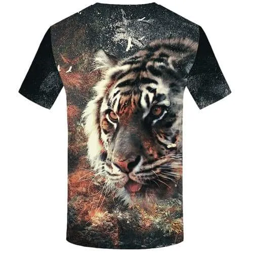 Tiger T-shirt Men Animal T-shirts Graphic Vintage Tshirts Cool Graffiti Tshirt Printed Gothic Tshirt Anime Short Sleeve Fashion