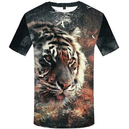 Tiger T-shirt Men Animal T-shirts Graphic Vintage Tshirts Cool Graffiti Tshirt Printed Gothic Tshirt Anime Short Sleeve Fashion