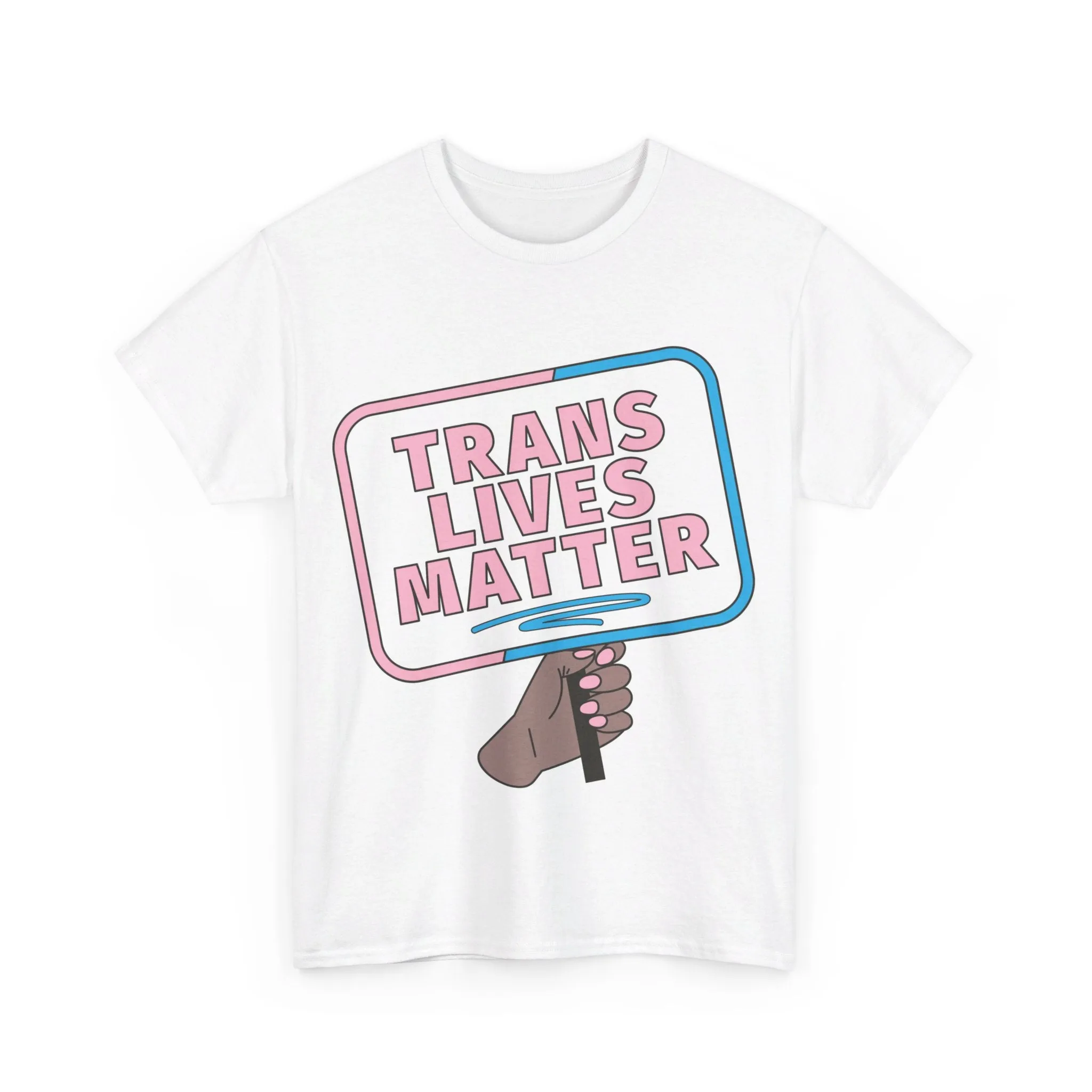 Trans Lives Matter - Gender Neutral Heavy Cotton T-Shirt White