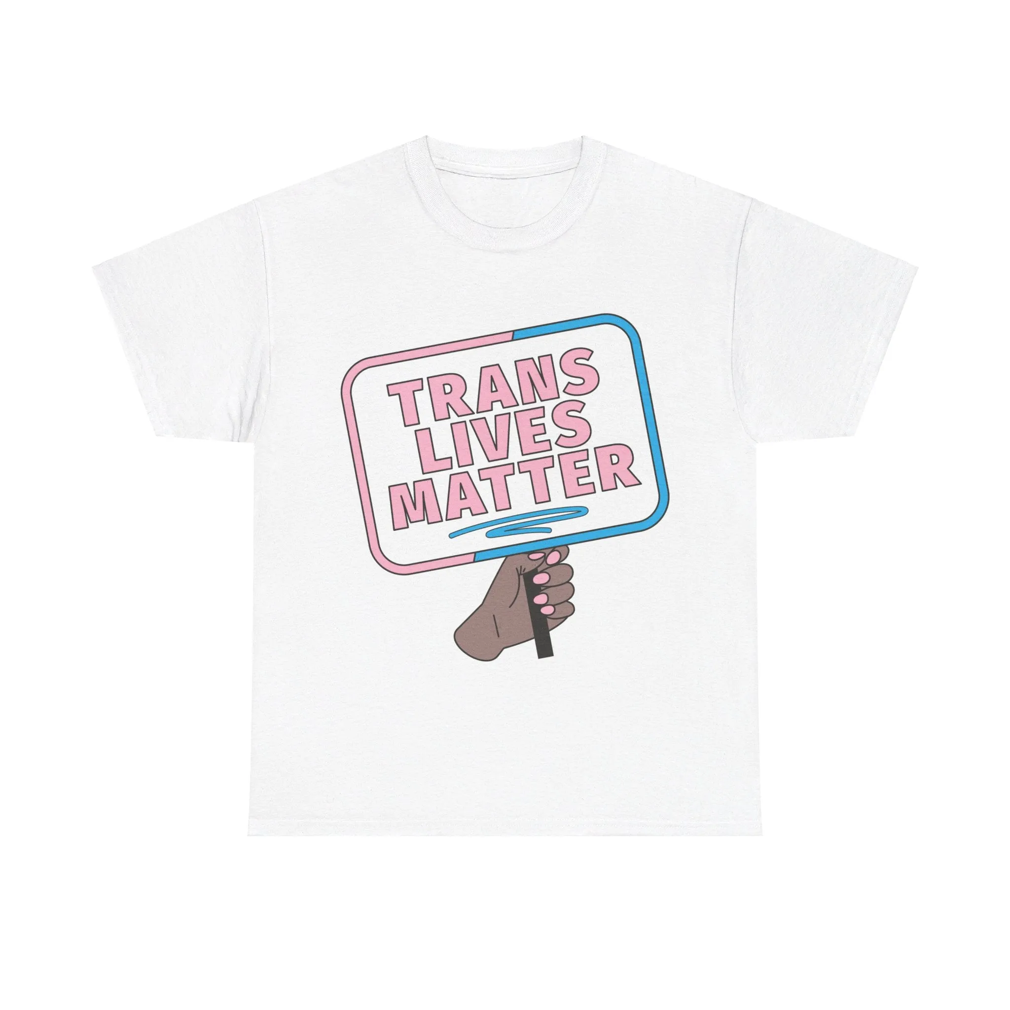 Trans Lives Matter - Gender Neutral Heavy Cotton T-Shirt White